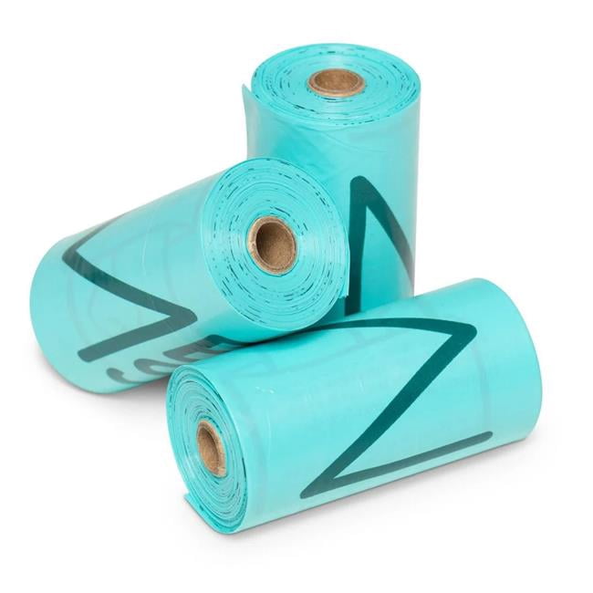 Messy Mutts 628043608191 Dog Advanced Bio Recycle Poop Bag, Teal - Pack of 24