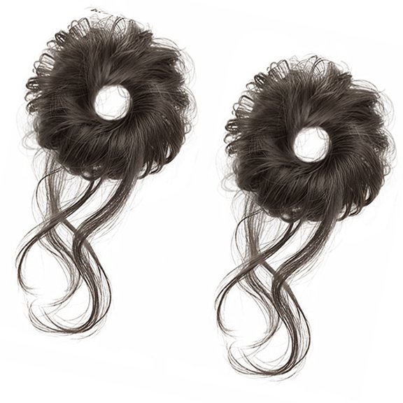 Messy Styles Synthetic Fiber Hair Bun For Kids Elastic Hair Extension Great For Various Occasion And DressingUp Fun