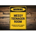thumbnail image 1 of Messy Teenager Novelty Sign, Metal Wall Decor - 10x14 inches, 1 of 4
