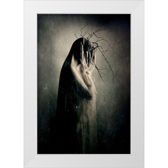 Mest, Olga 11x14 White Modern Wood Framed Museum Art Print Titled - In Between The Light And Shadows