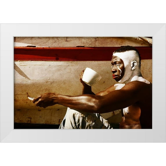 Mest, Olga 14x11 White Modern Wood Framed Museum Art Print Titled - A MimeS Breakfast