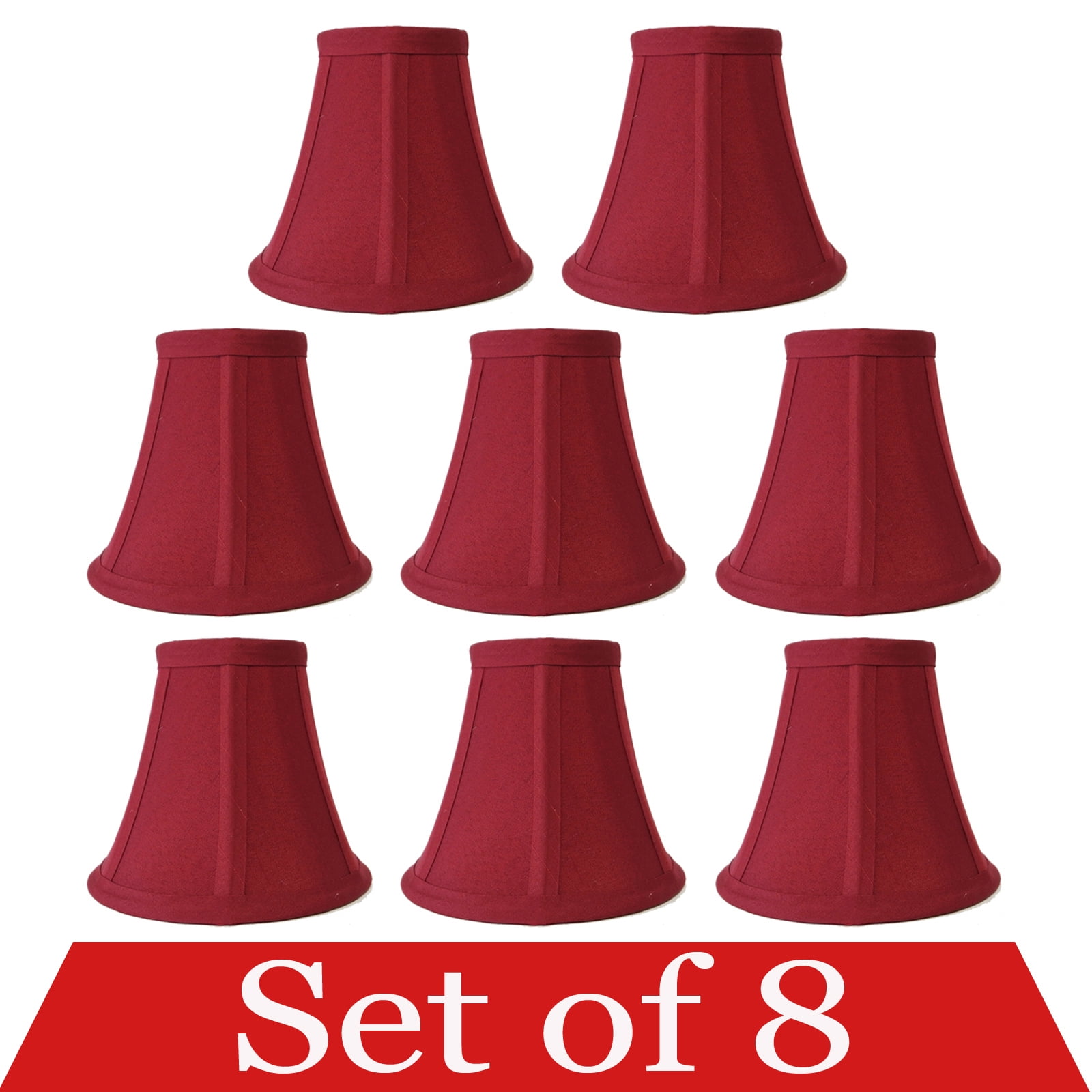 Mestar Decor 8pack Mini Bell Candelabra Lamp Shade Lampshade 5"H Clip