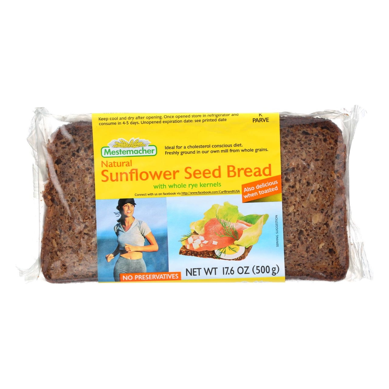 Mestemacher Natural Sunflower Seed Bread with Whole Rye Kernels