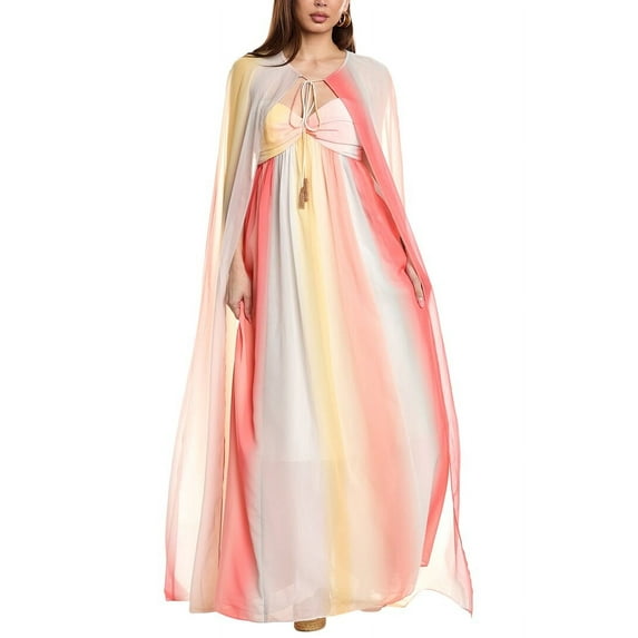 Mestiza New York womens Margarita Gown & Cape, 10, Orange