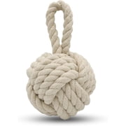 MesuBari 6x6x6 Inch Floor Mount Cotton Rope White Doorstop