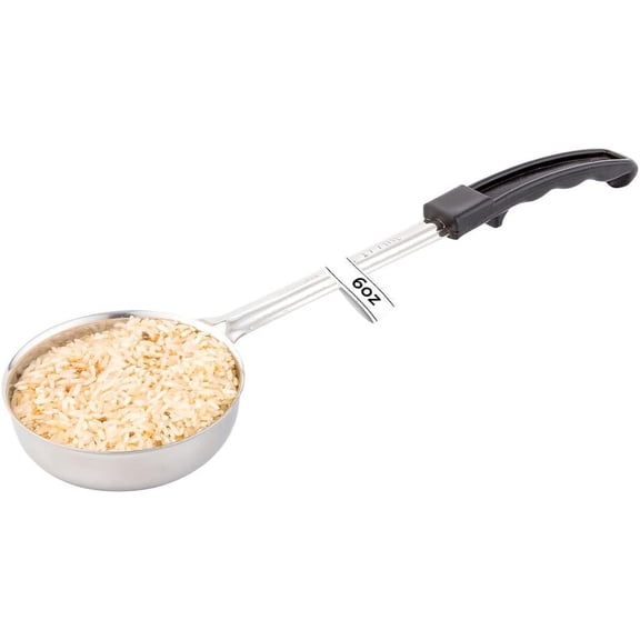 Met Lux 6 Ounce Portion Ladle 1 With Black Handle Portion Serving Spoon - Does Not Corrode Dishwashable Stainless Steel Portion Control Serving Utensil Multipurpose