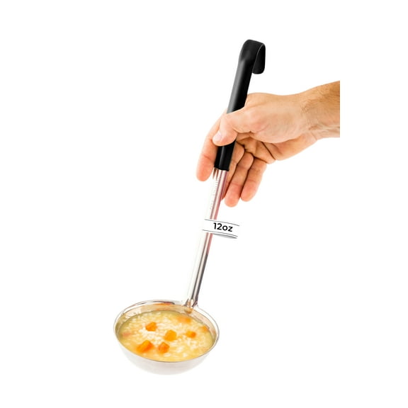 Met Lux 8 oz Stainless Steel Serving Ladle - with Blue Handle - 15" - 1 count box