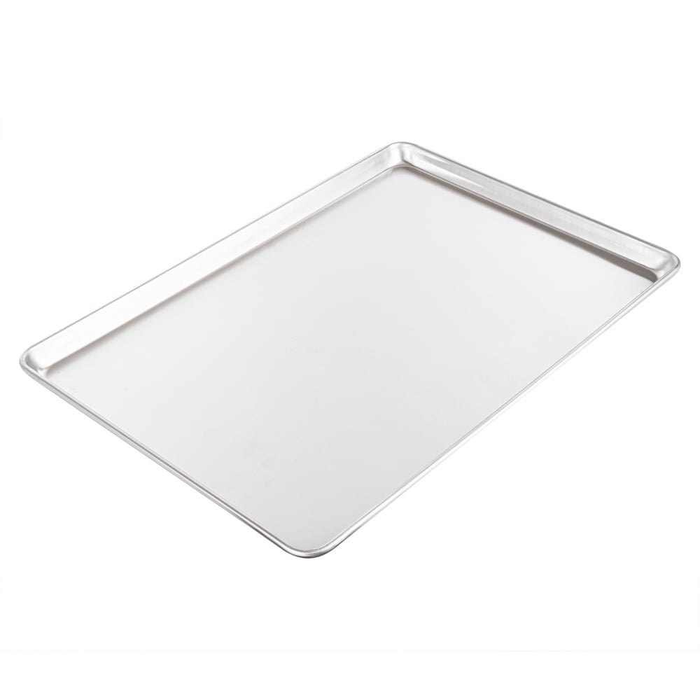 Restaurantware Full Size Baking Sheet Pack of 1 Heavy Duty 26 x 18 x 1 Inch Aluminum Oven Tray, Commercial Bakery Pan, Warp-Resistant Silver Tray, Rimmed Edges, Ideal For Baking Or Roasting