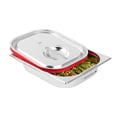 thumbnail image 1 of Restaurantware-LID ONLY: Met Lux Half Size Steam Table Pan Lid, 1 Travel Hotel Pan Lid - Built-In Leakproof Silicone Seal, Stainless Steel Steam Table Pan Lid, Pan Sold Separately, 1 of 3