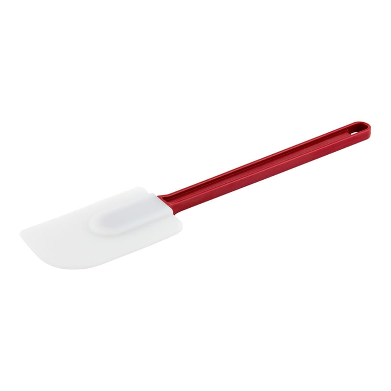Met Lux Red High Temperature Rubber Spatula - Flat - 14 inch - 1 Count Box