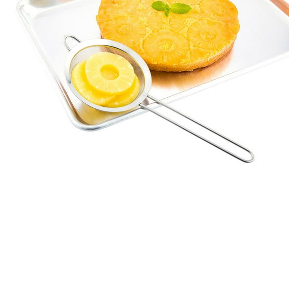 Met Lux Round Stainless Steel Mesh Strainer - 12 1/4" x 5" x 2 1/2" - 1 count box