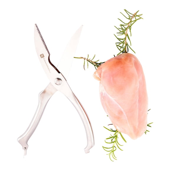 Met Lux Stainless Steel 7-in-1 Kitchen Shears - Commercial Grade, Comfort Grip - 9 1/2" - 1 count box