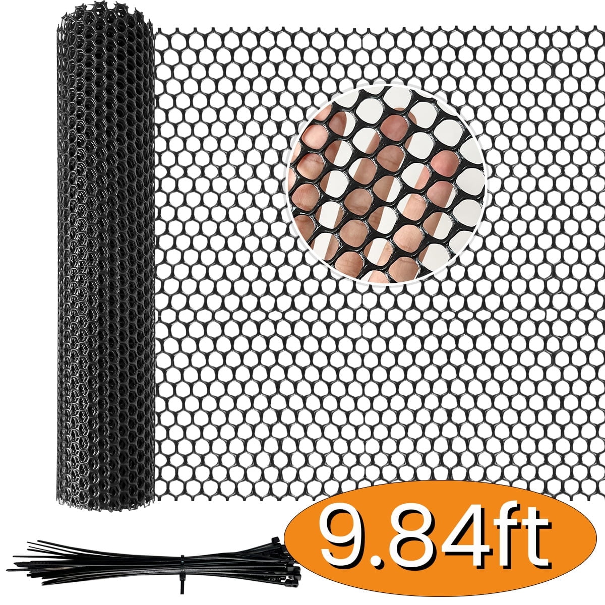 Netting Designs MetMetalrt 15.7” x 9.84’ Plastic Mesh Netting with Durable Weather ...
