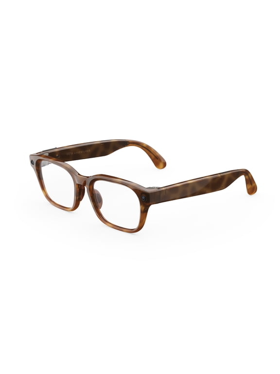 Adventurer Classic Tortoise | Smart AI glasses for Women, Men — Meta AI, 12MP Camera, Live Translate — 3K HD Resolution — 8+ Hour Battery — Range of Sizes — Clear Lenses