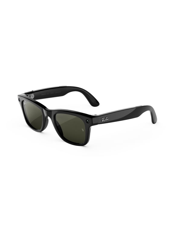 Ray-Ban Meta (Gen 3) Wayfarer, Shiny Black, Polarized Green Lenses