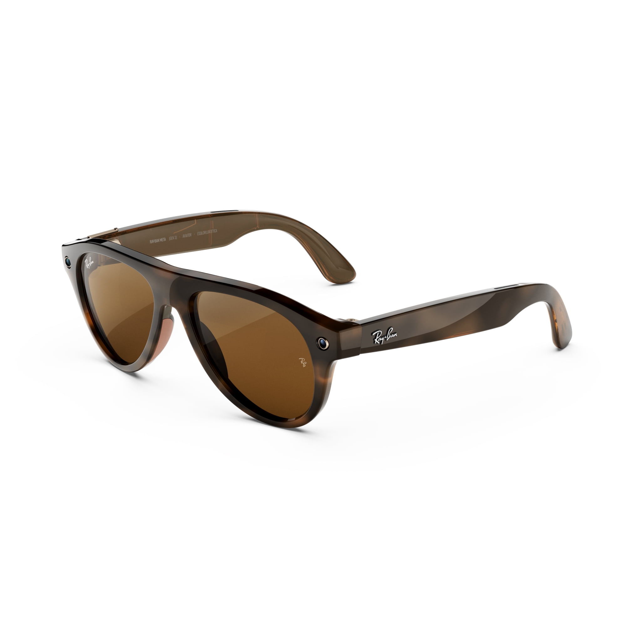 Ray-Ban Meta (Gen 3) Aviator, Havana, Brown Lenses