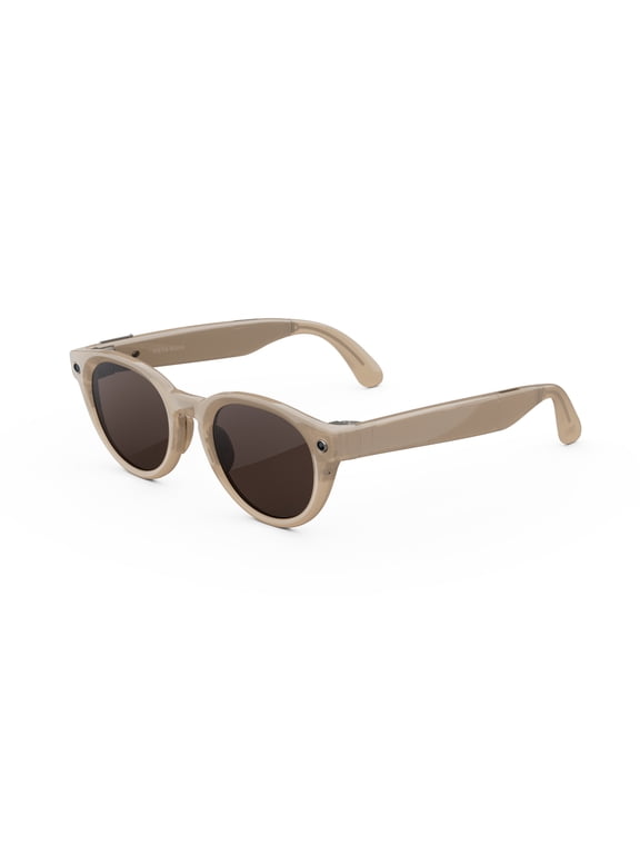 Glasses, Nova Standard AI Glasses, Sandstone, Chocolate Lenses