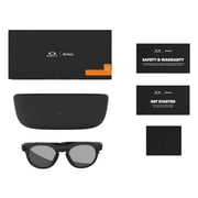 Oakley AI Smart Meta HSTN Sunglasses with Charging Case, Black/Prizm Black Polarized, Size 51