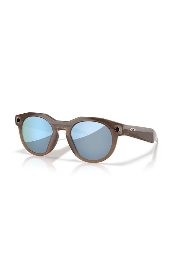 Unisex Size 51 AI Smart Meta HSTN Glasses with Charging Case, Brown Smoke/Prizm Deep Water Polarized