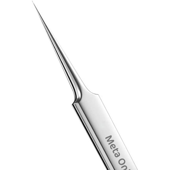 Meta Online Ultra Fine Tweezers Straight Tip Non Magnetic Precision Titanium Alloy ESD Safe Micro Soldering Motherboard Work For iPhone iPad German, Silver