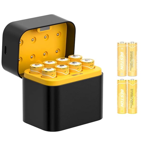 For Meta Quest 2/3/3S Controller Accessories Rechargeable Battery Pack with Charger, 8 Pack 1.5V 3600mAh Long-Lasting Battery with Charging Storage Box for Oculus Quest 2/3/3S Controller Accessories