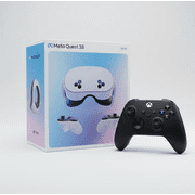 Meta Quest 3S 128GB All-In-One VR Headset Bundle with Xbox Wireless Controller - High-Speed Virtual Reality Gaming System, Immersive Mixed Reality, Includes Carbon Black Xbox Controller