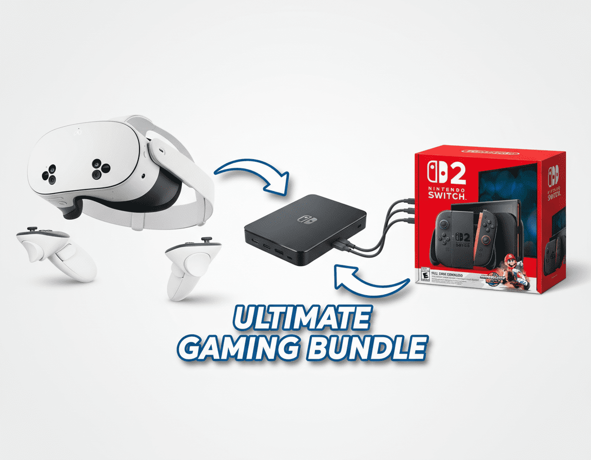 Meta Quest 3S 128GB & Nintendo Switch 2 Mario Kart Bundle + 4K