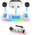 Meta Quest 3S Fast Charging Dock with RGB Light & Stand for