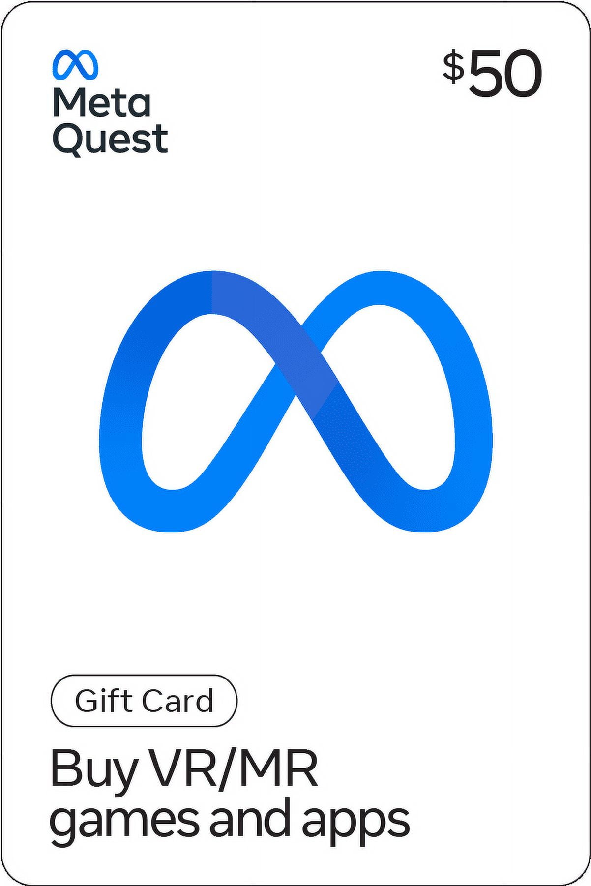 Meta Quest $50 Gift Card [Physical]