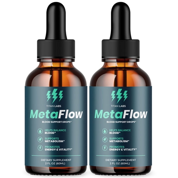 MetaFlow Advanced Formula Drops Blood Balance Support Supplement Meta Flow 60 Servings