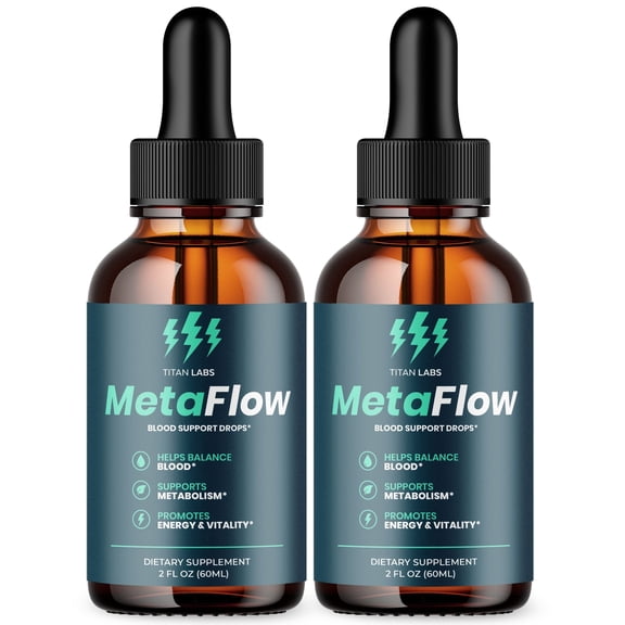 MetaFlow Advanced Formula Drops Blood Balance Support Supplement Meta Flow 60 Servings