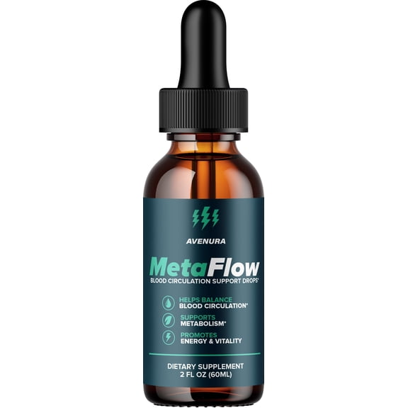 MetaFlow Liquid Drops – Meta Flow Drops Advanced Formula Natural Blend Healthy Organic Support, 1 Pack, 1 Month Supply