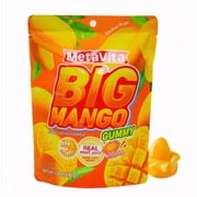 5oz MetaVita Big Mango Gummy Candy, Individually Wrapped, Chewy, Gluten-Free, 20 Pieces