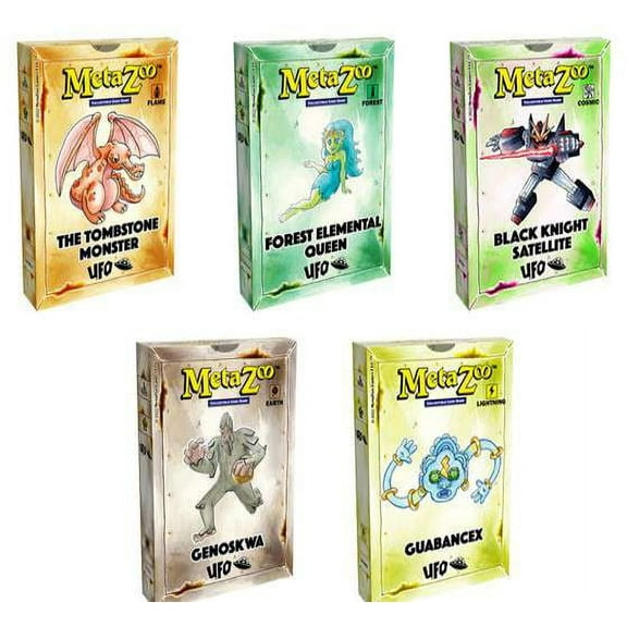 MetaZoo Trading Card Game Cryptid Nation UFO Set of 5 Theme Decks (1st Edition)