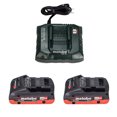 thumbnail image 1 of Metabo 18-Volt LiHD 4.0 Ah Battery 2 Pack with ASC 55 12-36V Charger Kit (625367000x2 627046000), 1 of 5