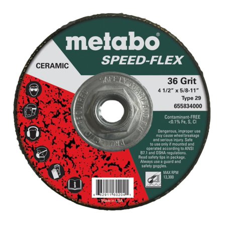 Metabo 4 1/2In Speed Flex 36 5/8-11 T29 Grinding Disc