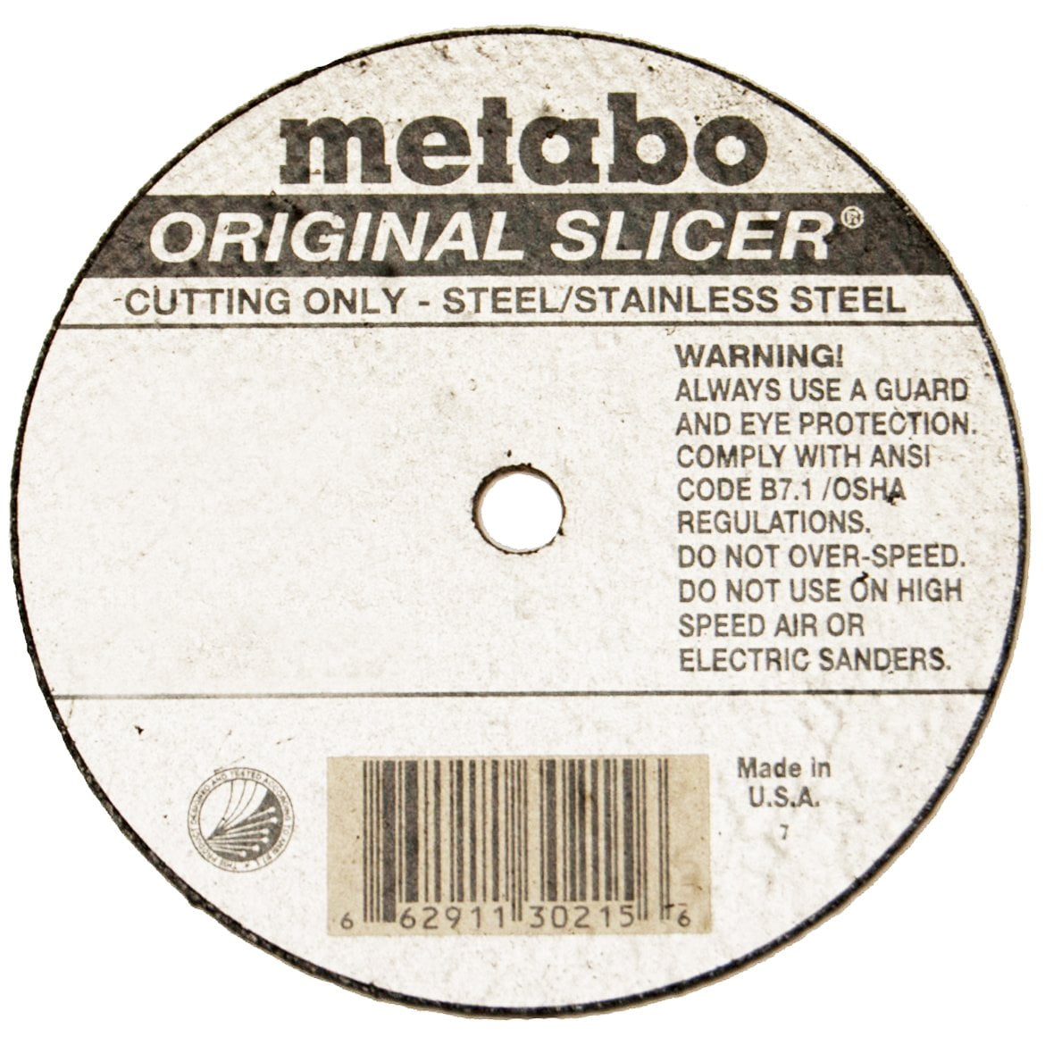 Metabo 4 x .040 x 3/8-Inch A60TZ Type 1 Slicer Cutting Wheel