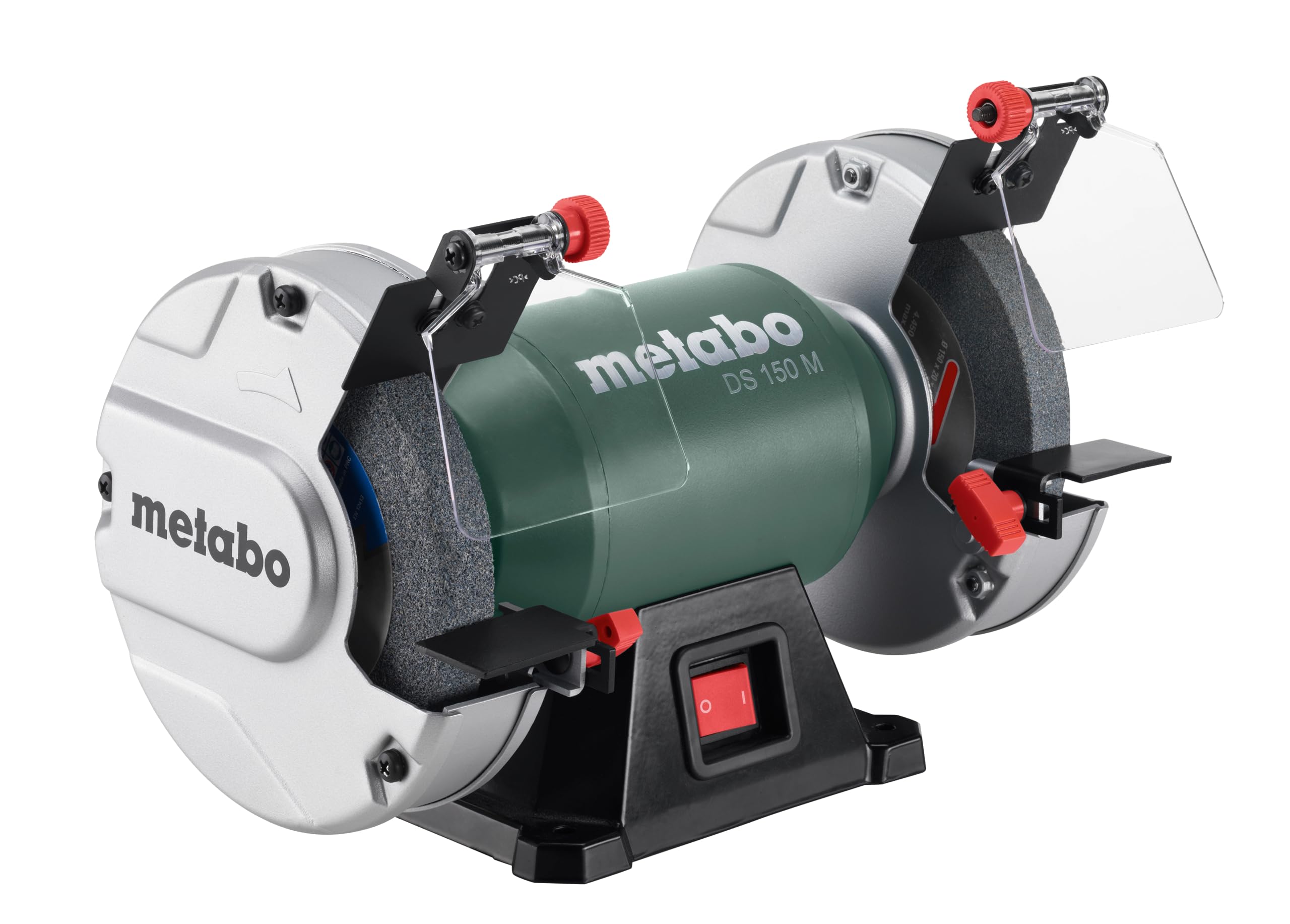 Metabo 6-Inch Shop Bench Grinder | 370 W | 3.4 Amp | Adjustable Eye Shield and Spark Deflectors | 3-Year Limited Warranty | DS 150 M CA3