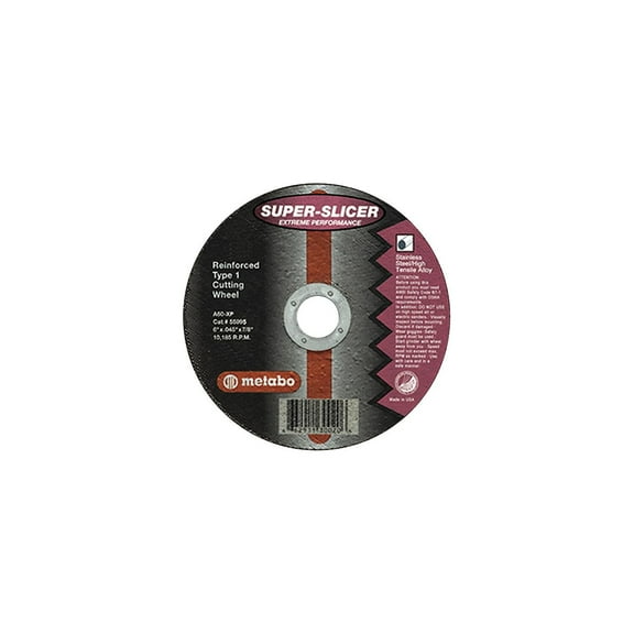 Metabo 6 in (OD) x 0.045 in (T) 1 Extreme Performance AO Cut-Off Wheel 60 (Medium) 7/8 in Arbor