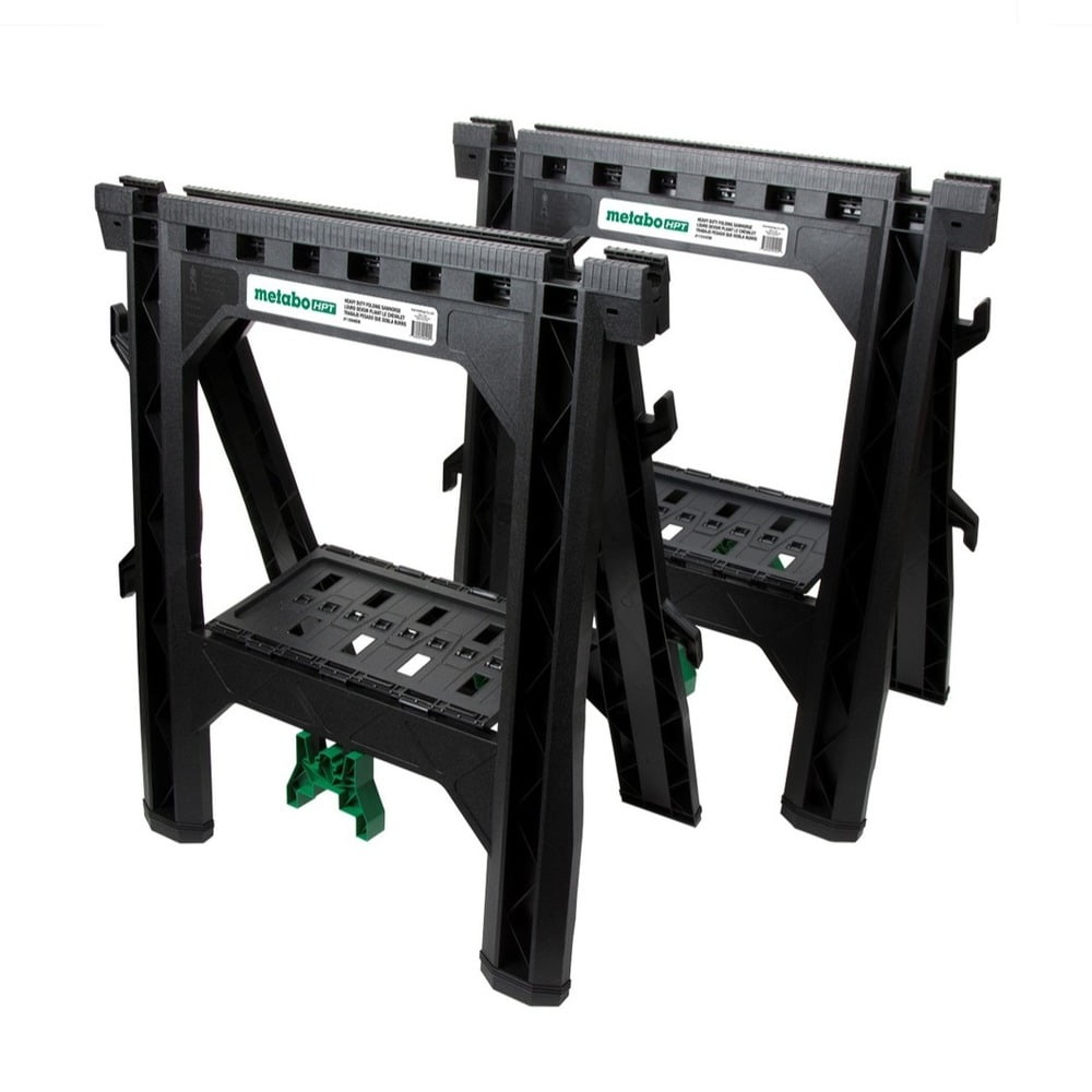 Metabo HPT 115445M 27 In. Plastic Sawhorse (2-Pack)