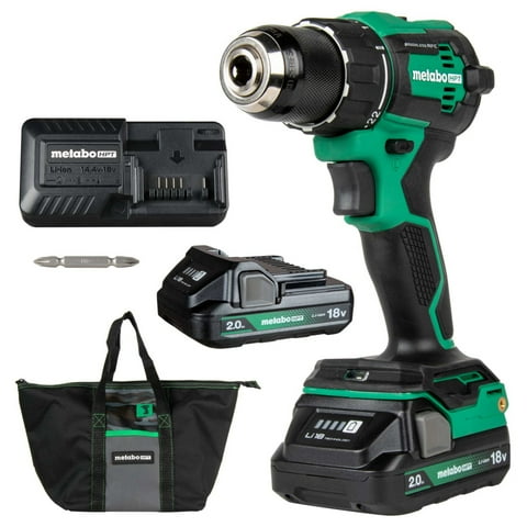 Metabo HPT 18V Cordless Drill Driver Kit, 1/2-In, DS18DEX