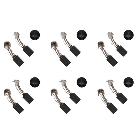 Metabo HPT 999-073 Carbon Brush Set and 945-161 Brush Cap Replacement Tool Parts (6-Pack)
