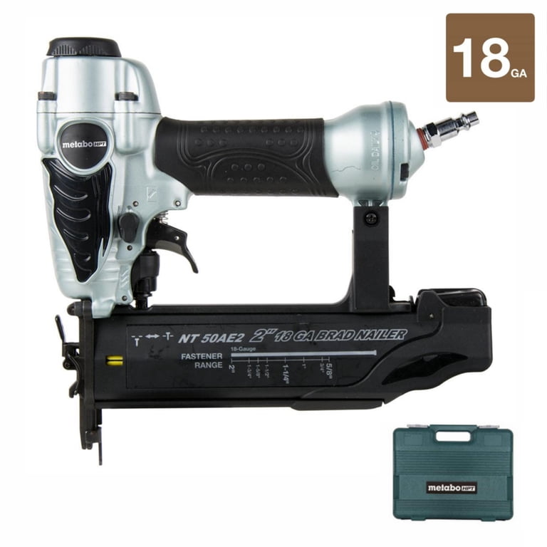 Metabo HPT Pneumatic 18-Gauge Brad Nailer, NT50AE2, 5/8-In to 2-In 