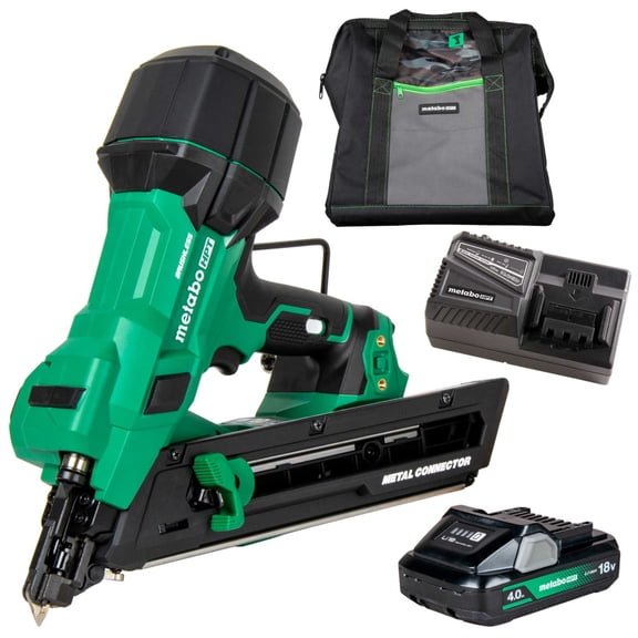 Metabo HPT NR1838DKA 18V MultiVolt Brushless 1-1/2 inch Metal Connector Nailer with 600 Nails per Charge