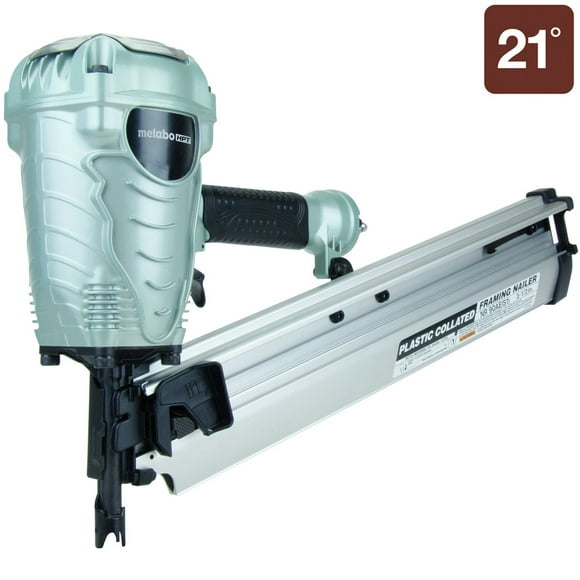 Metabo HPT Framing Nailer, Pro Preferred Brand of Pneumatic Nailers, 21 Degree Magazine, Accepts 2-Inch to 3-1/2-Inch Plastic Collated Nails, Ideal for Framing, Flooring, & Roof Decking, NR90AES1