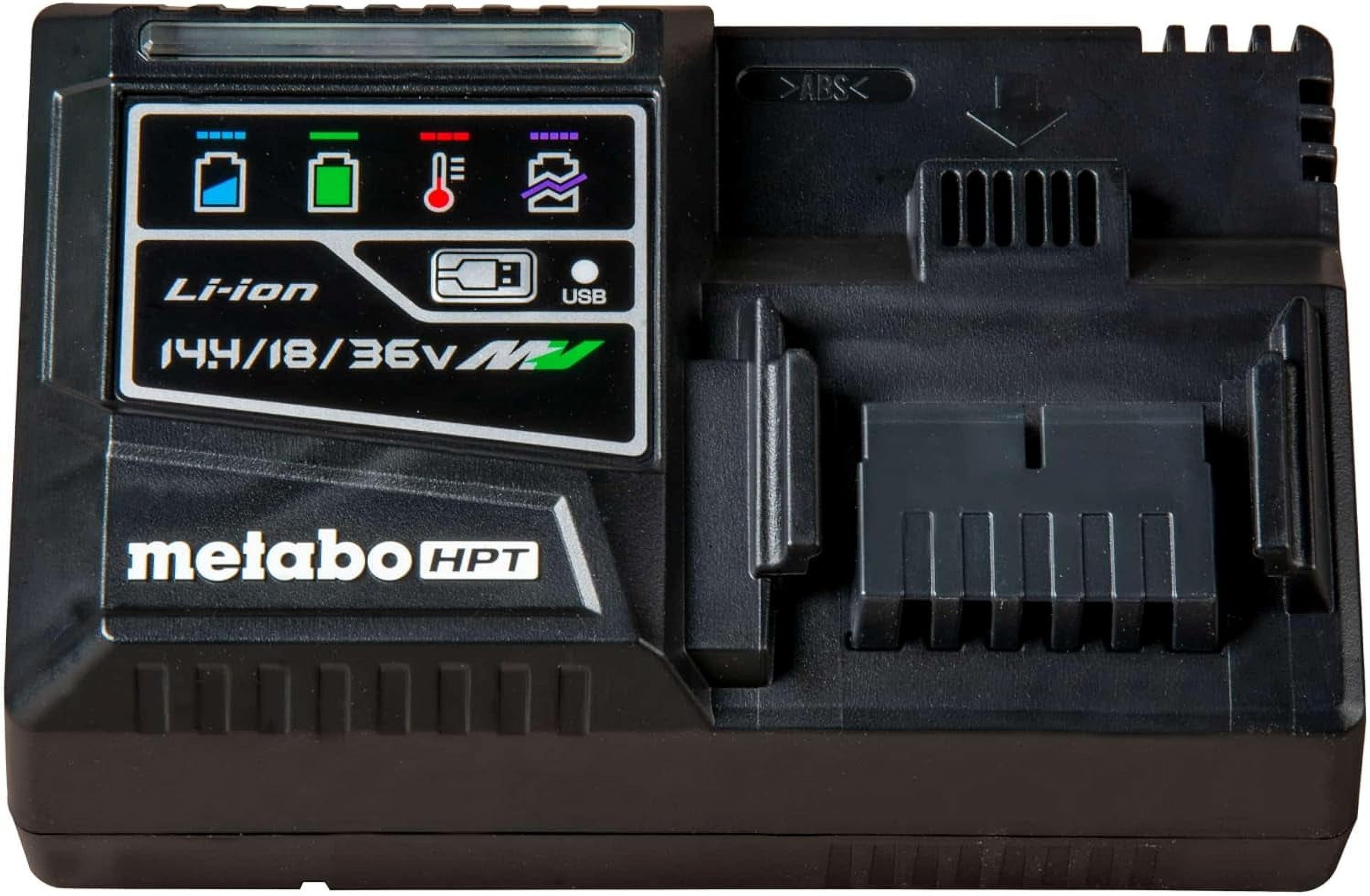 Metabo HPT Rapid Battery Charger 18V, LithiumIon, Slide Style