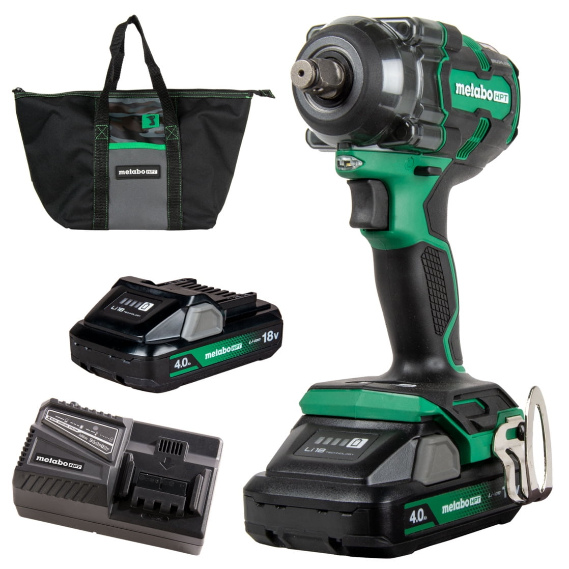 Metabo HPT 18V Impact Wrench 1/2-In Cordless Kit, WR18DH