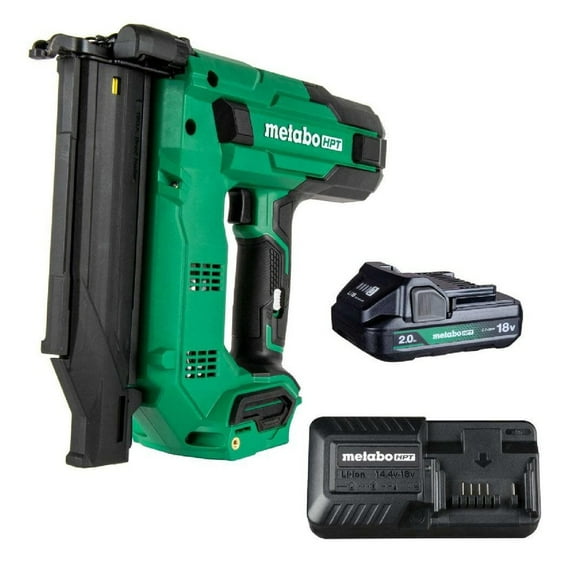 Metabo HPT NT1850DGM 18V MultiVolt Lithium-Ion 18-Gauge Compact Cordless Brad Nailer Kit (2.0 Ah)