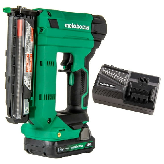 Metabo HPT 18V MultiVolt Cordless Compact Pin Nailer Kit, 23 Gauge Nailer with Power Tool 2.0Ah Lithium Ion Battery, Drives 5/8" to 1-3/8" Headless Pin Nails, 5-Year Warranty, NP1835DA