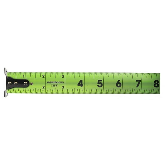 Metabo HPT 115925M 25 Ft Tape Measure, Wire Belt Clip and Lanyard Attachment